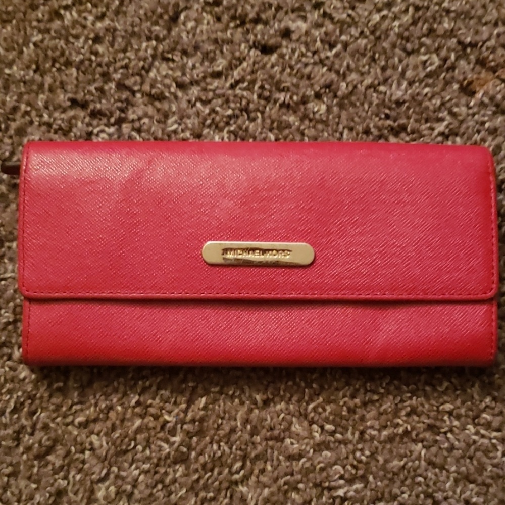 Michael kors red wallet